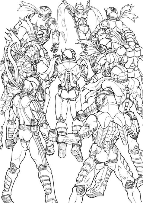 Knight rider coloring pages coloring home. Sayonara Heisei Kamen Rider Coloring Page - NetArt