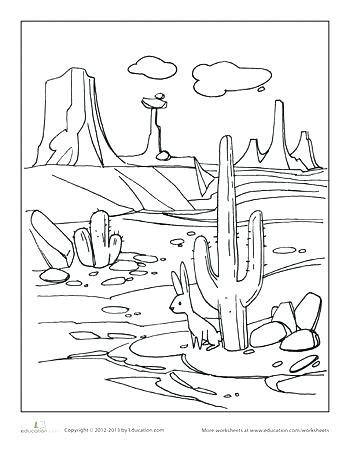 Completely free and completely online. Desert Landscape Coloring Pages at GetColorings.com | Free ...