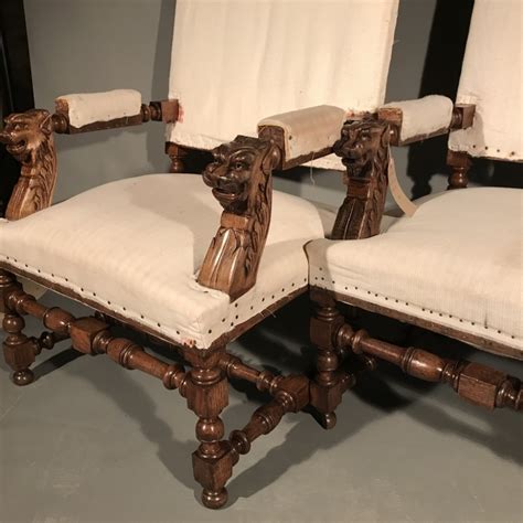 Hours may change under current circumstances Large Pair Of Oak Lions Head Armchairs | 525853 ...