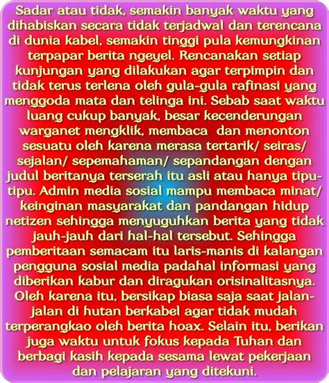 Jun 24, 2021 · teks eksposisi adalah paragraf atau karangan yang terkandung sejumlah informasi dan pengetahuan yang disajikan secara singkat, padat, dan akurat. Pin di Informasi adalah segalanya tapi internet bukan tuhan