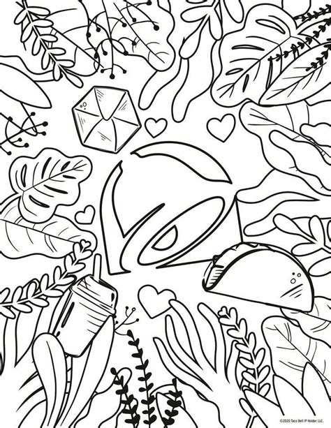 Free printable coloring pages taco bell. Taco Bell Coloring Page | Coloring pages, Color, Taco bell