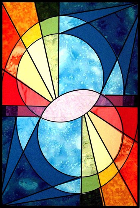 Bestel glas in lood in de juiste maat met eigen keuze in kleur en glas. Hoop in 2020 | Geometrische kunst, Geometrisch schilderij ...