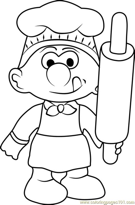 Drink beker kleurplaat kleurplaat drinkbeker met rietje afb 29656. Baker Smurf Coloring Page for Kids - Free Smurfs: The Lost ...