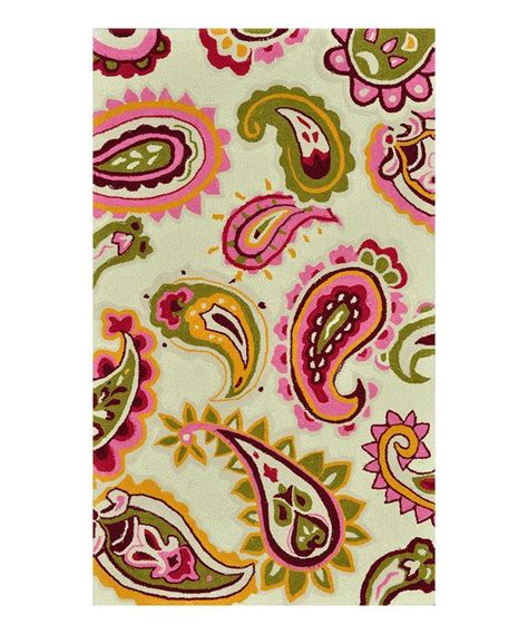 Lay out beautiful artwork and trending patterns from independent artists across they're easy to clean but soft and textured so you can add it to your entry hall or living room without fear. Look at this Pink Paisley Chica Rug on #zulily today! | Paisley rug, Cool rugs, Rugs