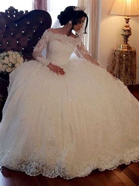 Meerjungfrau hochzeitskleid, meerjungfrau brautkleid, spitzenkleid. Duchesse-Linie Bateau-Ausschnitt Lange Ärmel Spitze Tüll ...