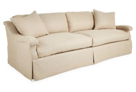 Frame made of select hardwoods and engineered hardwoods. Vonn 94" Linen Slipcover Sofa, Off-White | Sofa ...