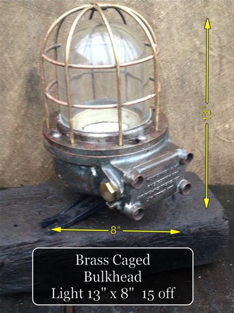 This light looks great when teamed up with our buster bulb. No 24. Brass Caged Bulkhead 13″ x 8″ 15 Available - Industrial Lighting