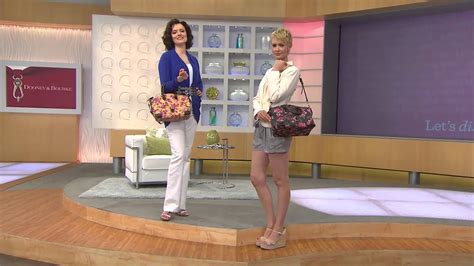 Sandra bennett was discussing fashion accessories on qvc when the camera turned towards michelle holloway. Dooney & Bourke Coated Cotton Cabbage Rose Satchel with ...