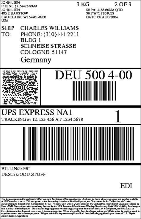 Every delivery service offers multiple levels of shipping and it's helpful to . Ups Shipping Label Template Word - printable label templates