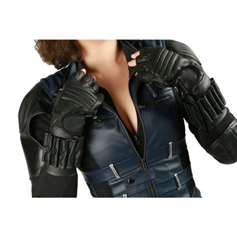 Why is captain america wearing his winter soldier suit? Avengers: Infinity War Black Widow PU Leather Cosplay ...