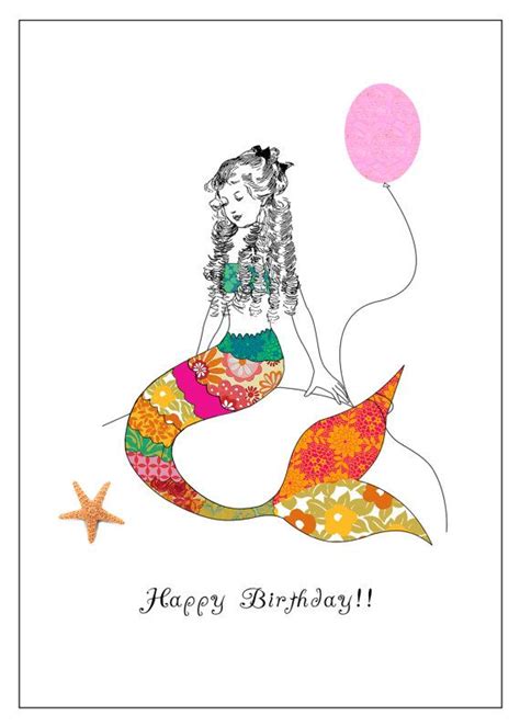 7 a happy birthday paragraph for friends. Mermaid Birthday Card by LittleIdeasStudio on Etsy | Happy ...