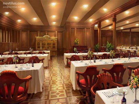 Also the portholes are finnished. 2nd Class Dining Saloon of Titanic by novtilus on DeviantArt