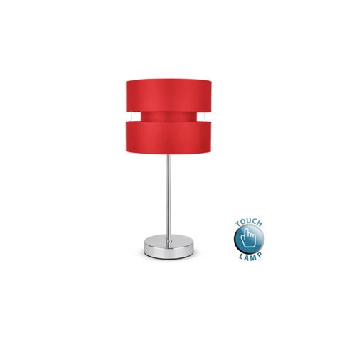 Skip to navigation skip to primary content. Pinto Stick Touch Table Lamp With Chrome Stand - Red Shade