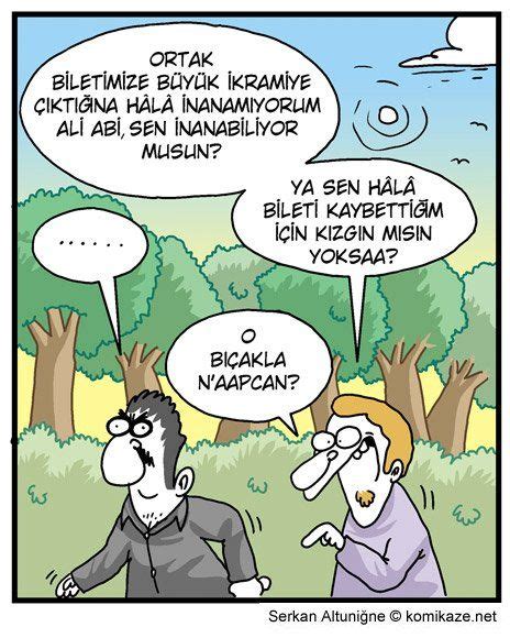 İşte ben de aşkın komik tariflerini merak ettim bu gece, ilk örneği ben vereyim dedim. O bıçakla ne yapacaksın? | Komik görüntüler, Karikatür, Mizah