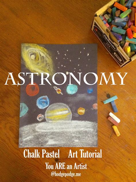 Astronomy Chalk Pastel Art Tutorial - Hodgepodge Pastel portrait , the process step by step.