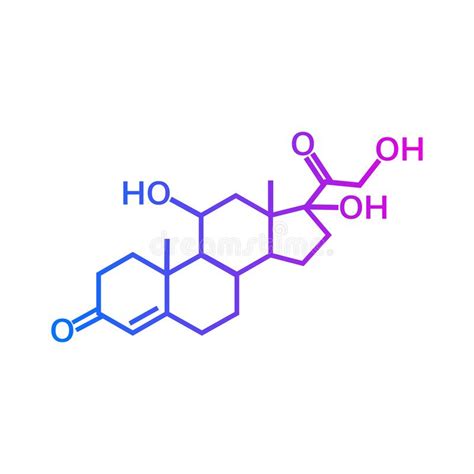 Die ringe werden mit a, b, c und d bezeichnet, im tetracyclischen. Cortisol Is Een Steroid Hormoon Vector Illustratie ...