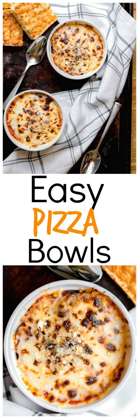 Try our 15 light pizzas that include classic pies, plus barbecue chicken, vegetarian, and white pizza recipes. Easy Pizza Bowls | Recipe | Pizza bowl, Easy pizza, Pizza ...