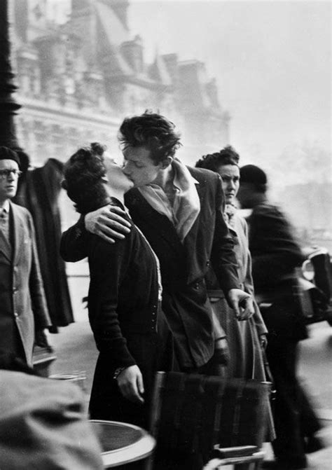 Maybe you would like to learn more about one of these? Paris 1950 love black and white kiss vintage paris love ...