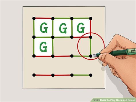 Each player takes it in turns to connect two adjacent dots with a line. How to Play Dots and Boxes: 15 Steps (with Pictures) - wikiHow