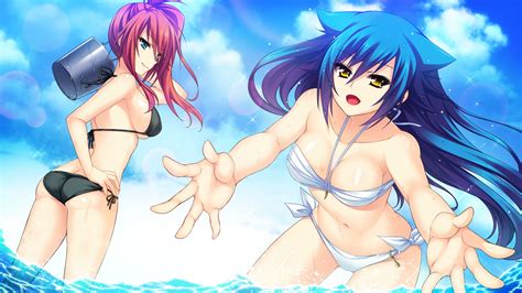 You make me feel so sexy. 2girls amagai yukino bikini blue eyes blue hair candysoft ...