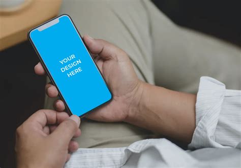 Download Free iPhone X in the hands Mockup generator | Smartmockups