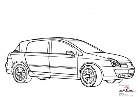 Sur ce dessin, vous avez des voitures à colorier. Renault-Vel-Satis-coloriage-voiture | Les Voitures