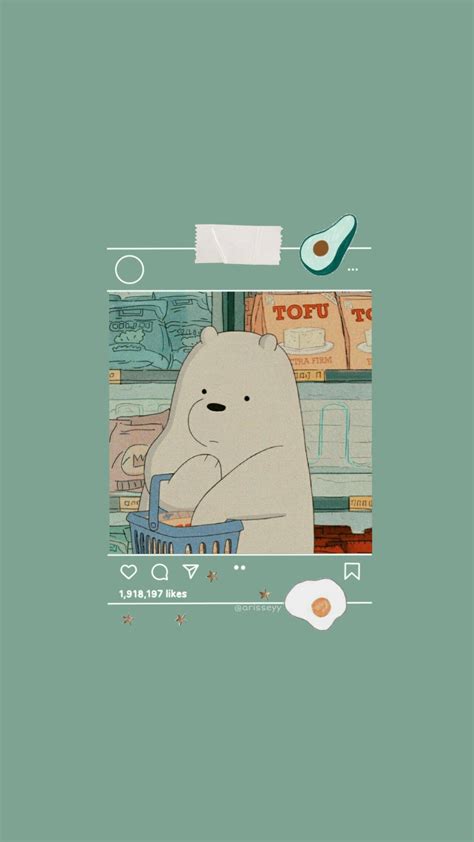 Untuk digunakan gratis tidak ada atribut yang di perlukan. Bare bears // Polar // aesthetic wallpaper | Kartu lucu, Boneka hewan, Gambar lucu