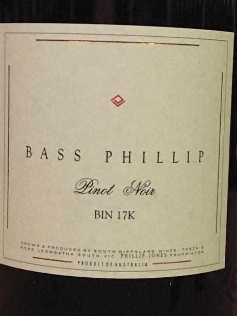 This is a pinot noir, but it doesn't taste like a pinot noir. 2012 Bass Phillip Pinot Noir Bin 17K: The Flowers ...