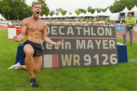 The frenchman threw a personal best of 71.90 metres in the javelin in the penultimate event to leave him with the relatively. Mayer breaks decathlon world record - myKhel