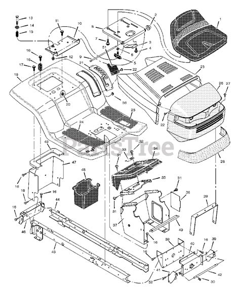 Qkparts new carburetor for john deere sabre scotts 1642hs 1742hs s1742 tractor lawn mower part # mia12412. Scotts 465602x8D - Scotts 46" Lawn Tractor (2002) Chassis ...