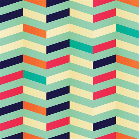 Geometric seamless chevron pattern in retro colors 695488 Vector Art at ...