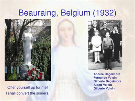 (+32) 4 360 02 33. PPT - The apparitions of the Blessed Virgin Mary ...