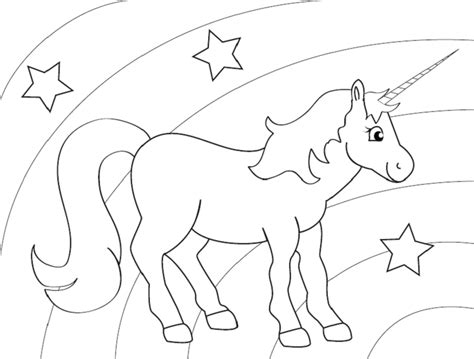 Unicorn running over a rainbow coloring page. Unicorn coloring page | Licorne à colorier, Dessin licorne ...
