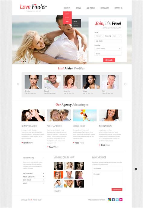 Free registration, searches, and messaging Best Dating Website Templates | Dating HTML Templates