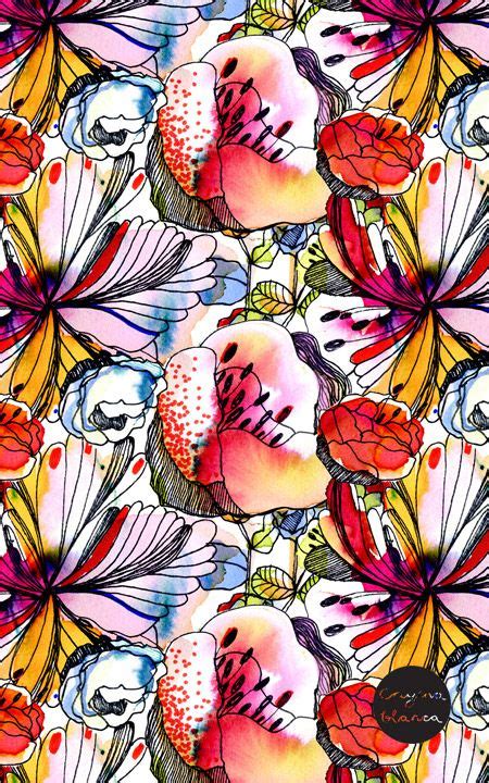 Tumblr tema theme floral azul chrome themes themebeta. watercolor floral pattern red | Pattern illustration ...