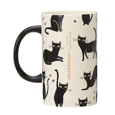 Polished ease, thoughtful details and a modern, sophisticated use of color—kate spade new york's founding principles define a unique style synonymous with joy. starbucks kate spade cat mug - ZULA.sg