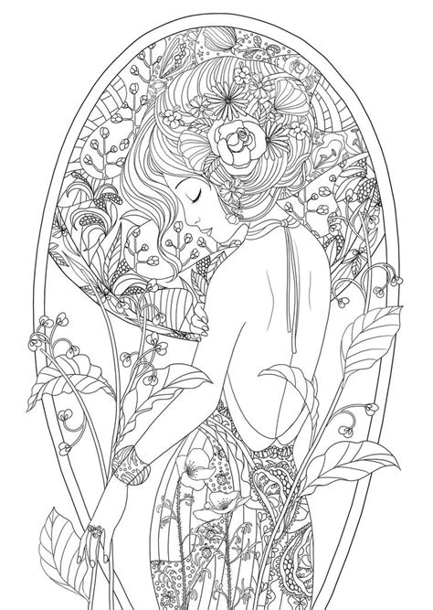 Beauty Beautiful Women Coloring Pages For Adults Adult (With images) | Adult coloring pages ...