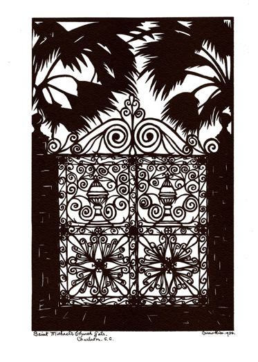 Blacksmith hand forged custom wrought iron furniture gates railings landscape architectural elements and water jet cutting. Charleston artist, Carew Rice I really like this wrought ...