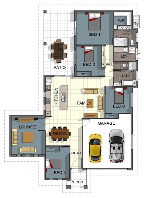 Contoh denah rumah dengan skala desain rumah via desainrumahbaruu.blogspot.com. Denah Rumah 2 Lantai Type 36