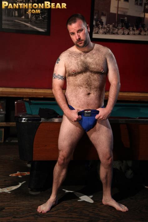 Enjoy our hd porno videos on any. Hairy bear Mark Bishop removes his panties and jerks off ...