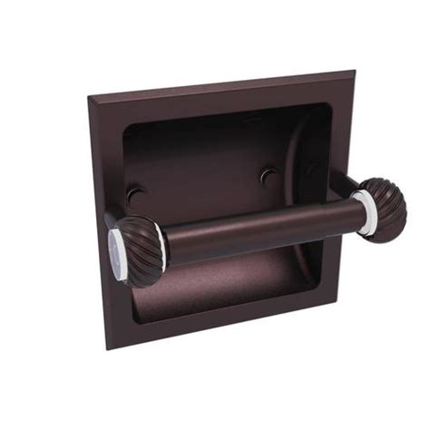 A paper tray would be the best style to complete a bathroom in a great design. Allied Brass Clearview Antique Bronze Recessed Double Post ...