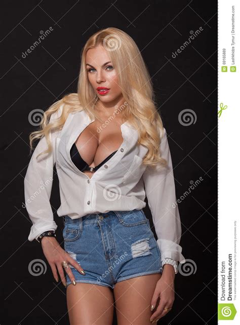 Looking for big beautiful blonde amateur free porn? Blond Girl. Big Boobs. On Black Background Stock Image ...
