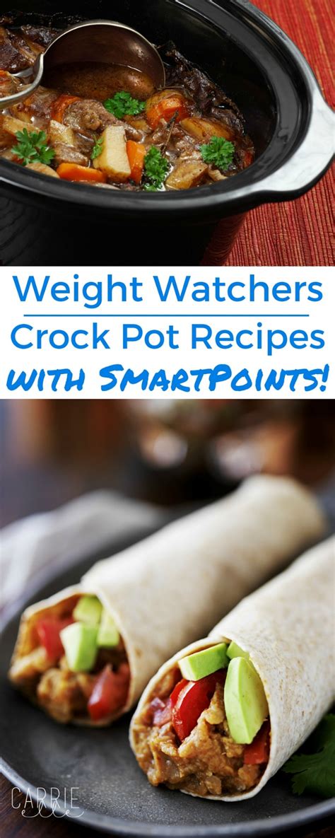 Looking for some easy weight watchers recipes with smartpoints so you don't have to worry about what to make for dinner? Weight Watchers Crock Pot Recipes - Carrie Elle