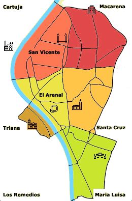 Sevilla es una de las ciudades más importantes de españa. Mapa de Sevilla, España. | maps in 2019 | Seville, Spain ...