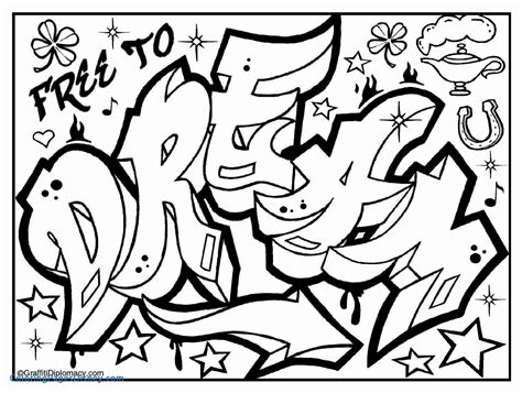 Free alphabet coloring of letters, numbers, and exclamation mark, too. Graffiti Art Coloring Pages Unique Coloring Graffitis Characters Street Art Adult Coloring in ...