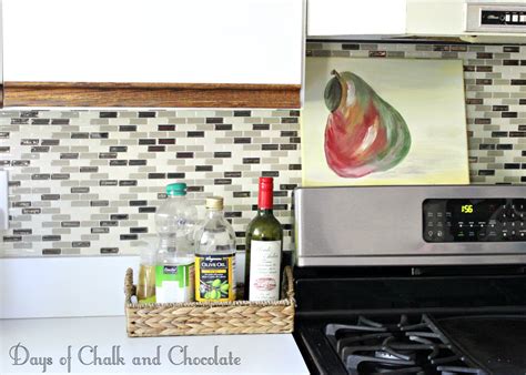 In fact, the sides of the. Easy DIY Self-Adhesive Faux Tile Backsplash | Days of ...