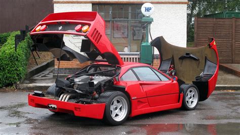 Produced under license of ferrari s.p.a. Ferrari F40 1988 open bonnet | Revival Sports Cars