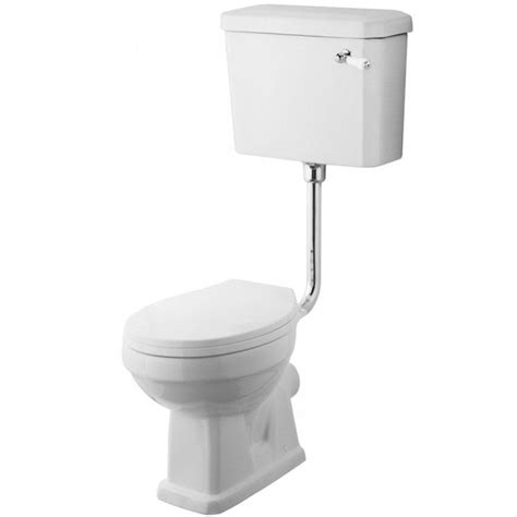 I bought a chrome toilet paper holder because i love chrome accessories so when our bathroom was redone, we put in a chrome shower head, tub faucets and bath faucets. Nuie Carlton White Low Level WC Toilet, Flush Pipe Kit ...