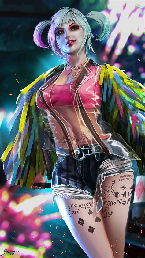 Harley quinn free download format: 2160x3840 Birds Of Prey Harley Quinn Art 4k Sony Xperia X ...