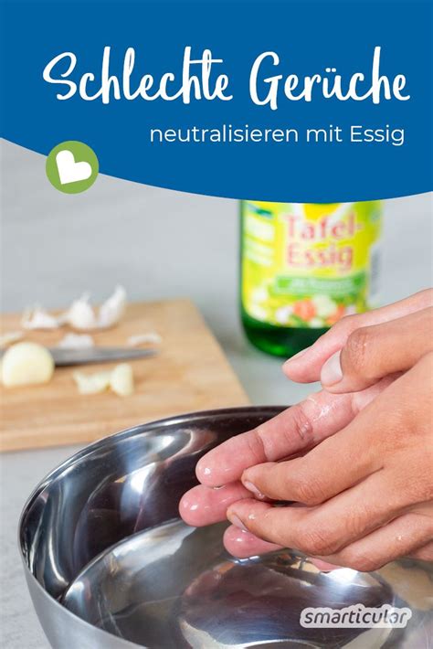 Streue etwas kaffeepulver auf einen. Knoblauch- und Zigarettengeruch neutralisieren mit Essig ...